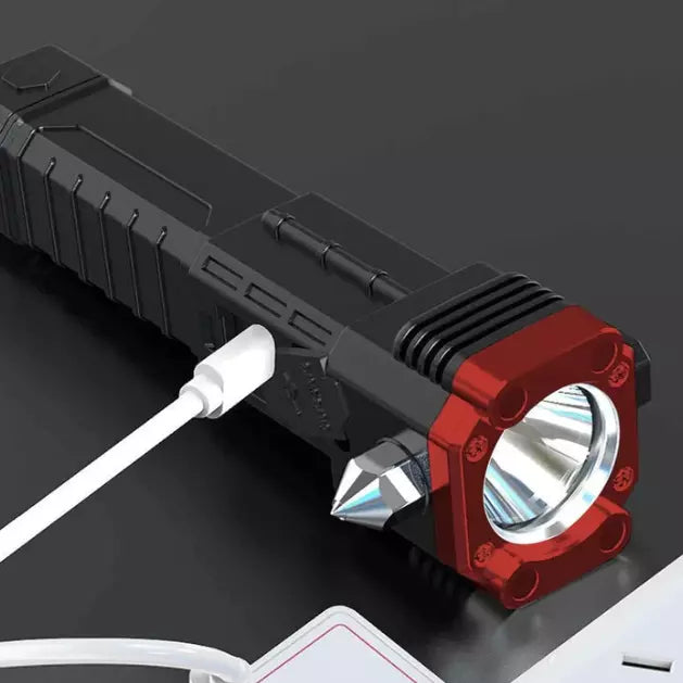 Lanterna Tática 4 em 1 com Powerbank Integrado