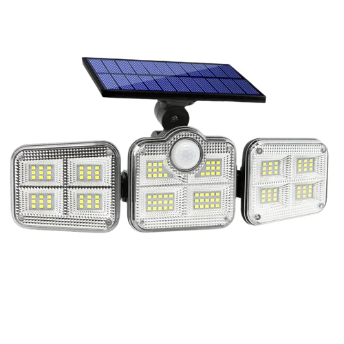 Refletor Led Solar Com 3 Cabeças 800W - EcoLight